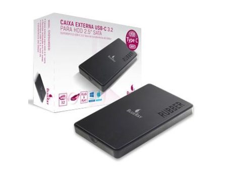 Caixa para HDD BlueRay USB-C - 2.5   For Discount