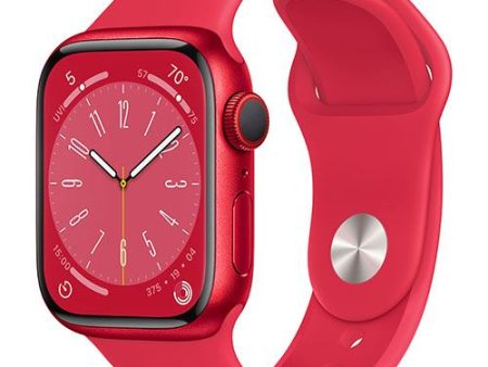 Apple Watch Series 8 GPS 41mm - Cellular - Alumínio (PRODUCT) RED | Bracelete Desportiva - Vermelho Sale