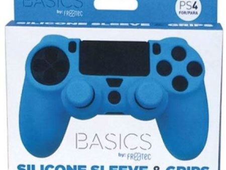 Protetor de Silicone + Grips Azul - PS4 For Cheap